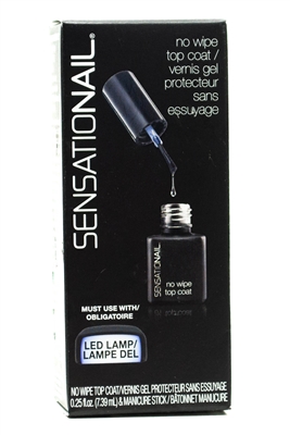 SensatioNail NO WIPE TOP COAT  .25 fl oz, Must Use With LED Lamp