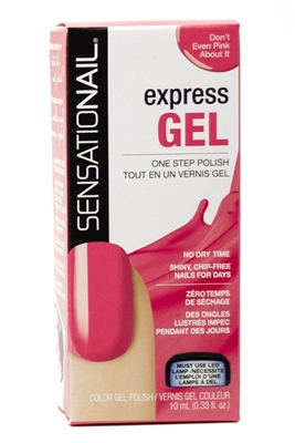 SensatioNail EXPRESS GEL One Step Polish, No Dry Time, Must Use LED Lamp,  Don't Even Pink About It  .33 fl oz