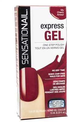 SensatioNail EXPRESS GEL One Step Polish, No Dry Time, Must Use LED Lamp, My Cherry Amour  .33 fl oz