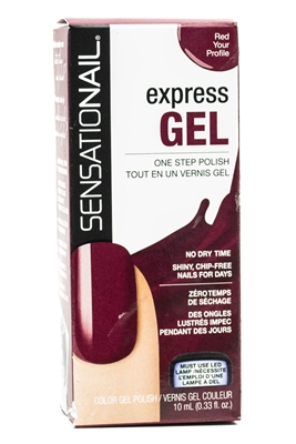 SensatioNail EXPRESS GEL One Step Polish, No Dry Time, Must Use LED Lamp, Red Your Profile  .33 fl oz