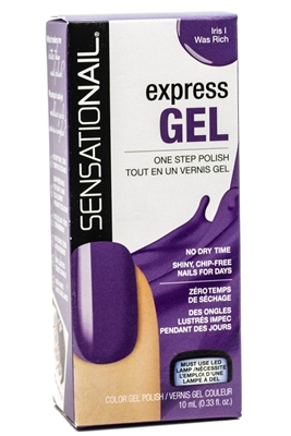 SensatioNail EXPRESS GEL One Step Polish, No Dry Time, Must Use LED Lamp,  Iris I Was Rich  .33 fl oz