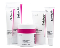 StriVectin 5 Pack; Eye Concentrate for Wrinkles 1 fl oz, Overnight Replenishing Moisture Mask  3 fl oz, Repair & Protect Moisturizer  1.7 fl oz, Anti-Blemish Skin Cleansing Lotion  1.7 fl oz, SD Intensive Eye Concentrate 1 fl oz  New, No Box
