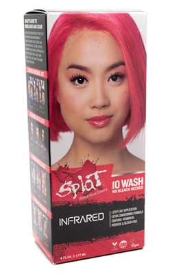 Splat Rebellious Colors 10 WASH No Bleach Needed, Infrared 1 Step Formula, 6 fl oz