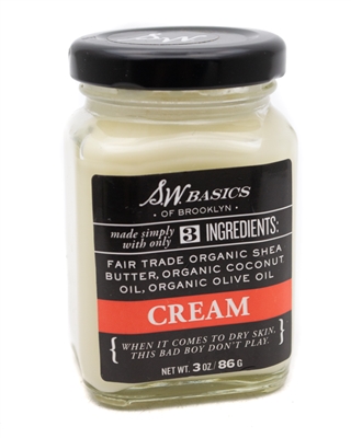 SW Basics Fair Trade Organic Shea Butter, Organic Coconut Oil, Organic Olive Oil Cream  3oz