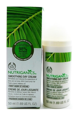 The Body Shop Nutriganics Smoothing Day Cream 1.69 Fl Oz.