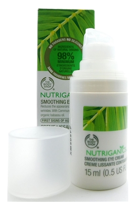 The Body Shop Nutriganics Smoothing Eye Cream .5 Fl Oz.