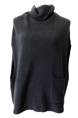 TAHARI Black Sleevless Sweater one size