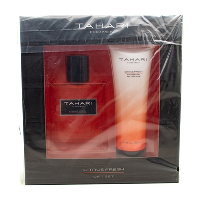 TAHARI for Men CITRUS FRESH Gift Set; Eau de Toilette  3.4 fl oz, Shower Gel 3.4 fl oz