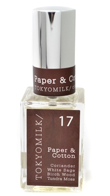 Tokyomilk Paper & Cotton No.17 Parfum; Linen, Coriander, White Sage, Birch Wood and Tundra Moss Perfume Spray, 1 fl oz