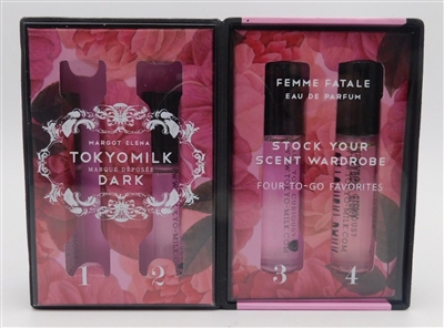 TOKYOMILK Femme Fatale Alchemy of Allure: Tainted Love, Everything & Nothing, La Vie La Mort, Bulletproof .16 Oz Each