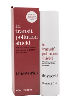 this works* IN TRANSIT Pollution Shield Spray On Skin Barrier to Protect and Hydrate   2 fl oz
