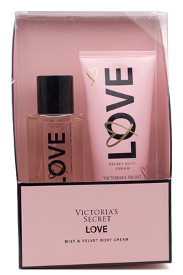 Victoria's Secret  LOVE Fragrance Mist  2.5 fl oz and Body Cream  3.4 fl oz