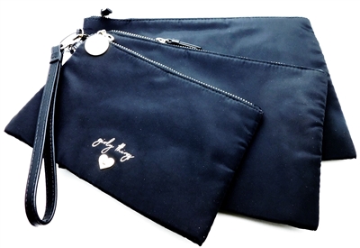 Victoria's Secret 3 Piece Black Bags with Zippers