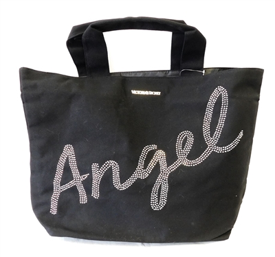 Victoria's Secret Angel Large Black Canvas Tote