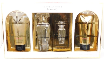 Victoria's Secret Heavenly Set: Fragrance Wash 3.4 Fl Oz., Eau De Parfum 1.7 Fl Oz. and .25 Fl Oz., Fragrance Lotion 3.4 Fl Oz.