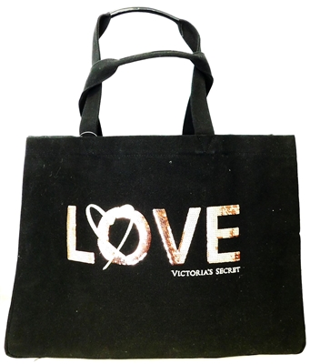 Victoria's Secret LOVE Black with Sequins Tote