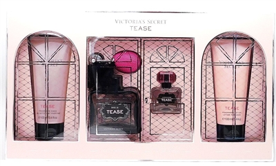 Victoria's Secret Tease Set: Fragrance Wash 3.4 Fl Oz., Eau De Parfum 1.7 Fl Oz. and .25 Fl Oz., Fragrance Lotion 3.4 Fl Oz.