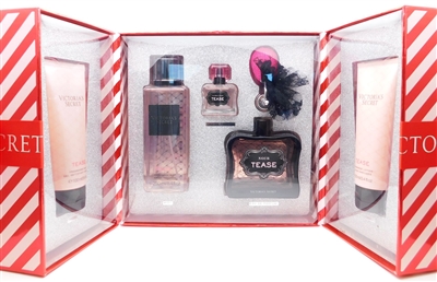 Victoria's Secret Tease Box Set: Fragrance Wash 3.4 Fl Oz., Fragrance Mist 8.4 Fl Oz., Eau De Parfum .25 Fl Oz and 3.4 Fl Oz., Fragrance Lotion 3.4 Fl Oz.