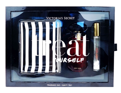 Victoria's Secret treat yourself Gift Set: Very Sexy Eau De Parfum 1.7 Fl Oz., Very Sexy Eau De Parfum Rollerball .23 Fl Oz., Vanity Tray