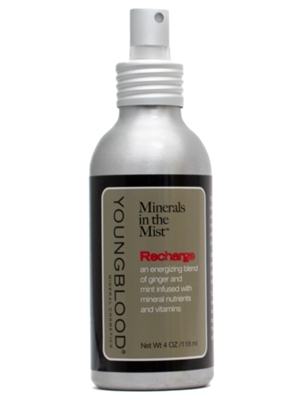 Youngblood MINERALS IN THE MIST Recharge, Mint and Ginger  4 fl oz