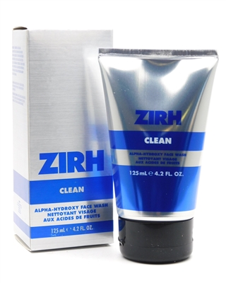 ZIRH Clean Alpha-Hydroxy Face Wash 4.2 Fl Oz.
