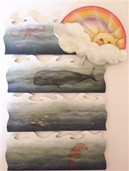 Lynne Andrews Inspirational Ark Series tree rainbow and waves Pattern Packet.