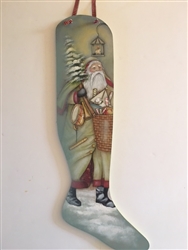 Victorian Father Christmas' Stocking fogged in  Pattern Packet