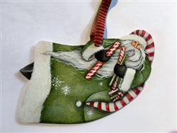 Lynne Andrews Candy Cane Santa Ornament Pattern Packet.