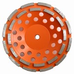 7 inch Double Row Cup Wheel, Coarse, 5/8 inch -11