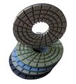 5" Concrete terrazzo diamond polishing pads, step 1 through 5