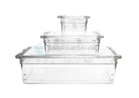 Clear Instrument Soaking Tray with Strainer and Lid