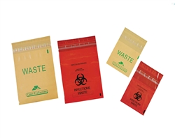 Plasdent Stick-on Mini Bio Hazard Waste Bags 6" x 6" 200/Box PS8505