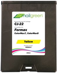 Formax Compatible CJ-22 Yellow Ink Cartridge for ColorMax7 and ColorMax8 Envelope Printers