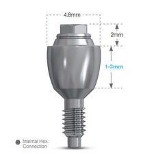 Straight Multi Unit Abutment Starter Kit Dental Implant With Cap Sleeve Screw