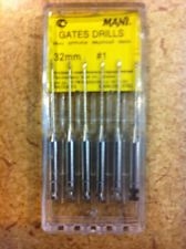 MANI GATES GLIDDEN Dental DRILLS All sizes 6 PACK