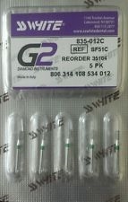 SS White Diamond Burs 835-012C Pack of 5Â Dental SF51C Straight Coarse