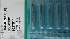 Superdent Diamond Dental Bur 856-018C Coarse Chamfer Taper Round End England