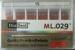 Diadent Gutta PerchaÂ Points Size 15 ISOÂ Color Coded Box of 120