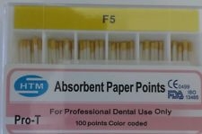 Absorbent Paper Points Protaper DentsplyÂ Style F5 Color Coded Dental Endo