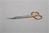 Iris 4" Scissors Gold German Steel Curved Germany Dental Medical Surgical
