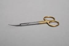 Iris 4" Scissors Gold German Steel Curved Germany Dental Medical Surgical