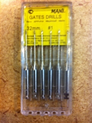 MANI GATES GLIDDEN Dental DRILLS All sizes 6/PACK, 32 mm