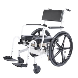 ActiveAid 1100 Height-Adjustable Shower Commode Chair with Optional Self Propel