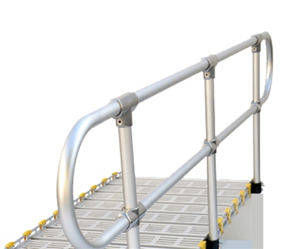 Roll-A-Ramp Removable Aluminum Loop End Handrails