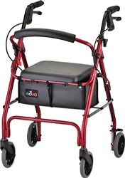 NOVA Medical Products GetGo Classic Rollator Walker, Rolling Walker for Height 5â€™4 - 6 inch, Seat Height is 22.25 inch, Classic Standard