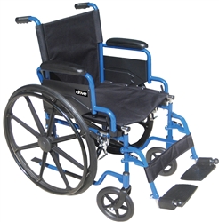 Blue Streak Wheelchair with Flip-Back Arms