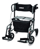 Lumex HybridLX 2-in-1 Rollator Walker & Transport Wheelchair, Large 6" Wheels
