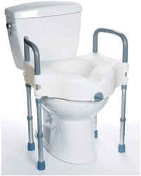 Inno Medical Height Adjustable Raised Toilet Seat Riser with Legs and Arms