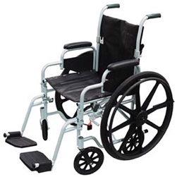 Drive Medical Poly Fly Lightweight Transport Chair - Wheelchair Combo