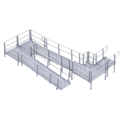 PVI Modular XP Ramp with Handrails, 36 Inches Wide